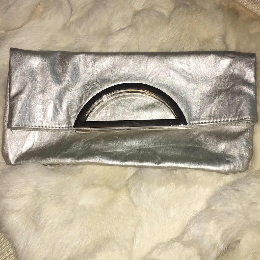 Style & Co Metallic Fold Over Clutch
